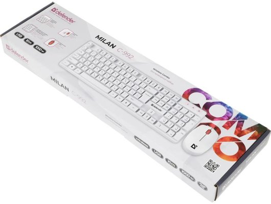 Клавиатура+мышь Defender Milan C-992 белый